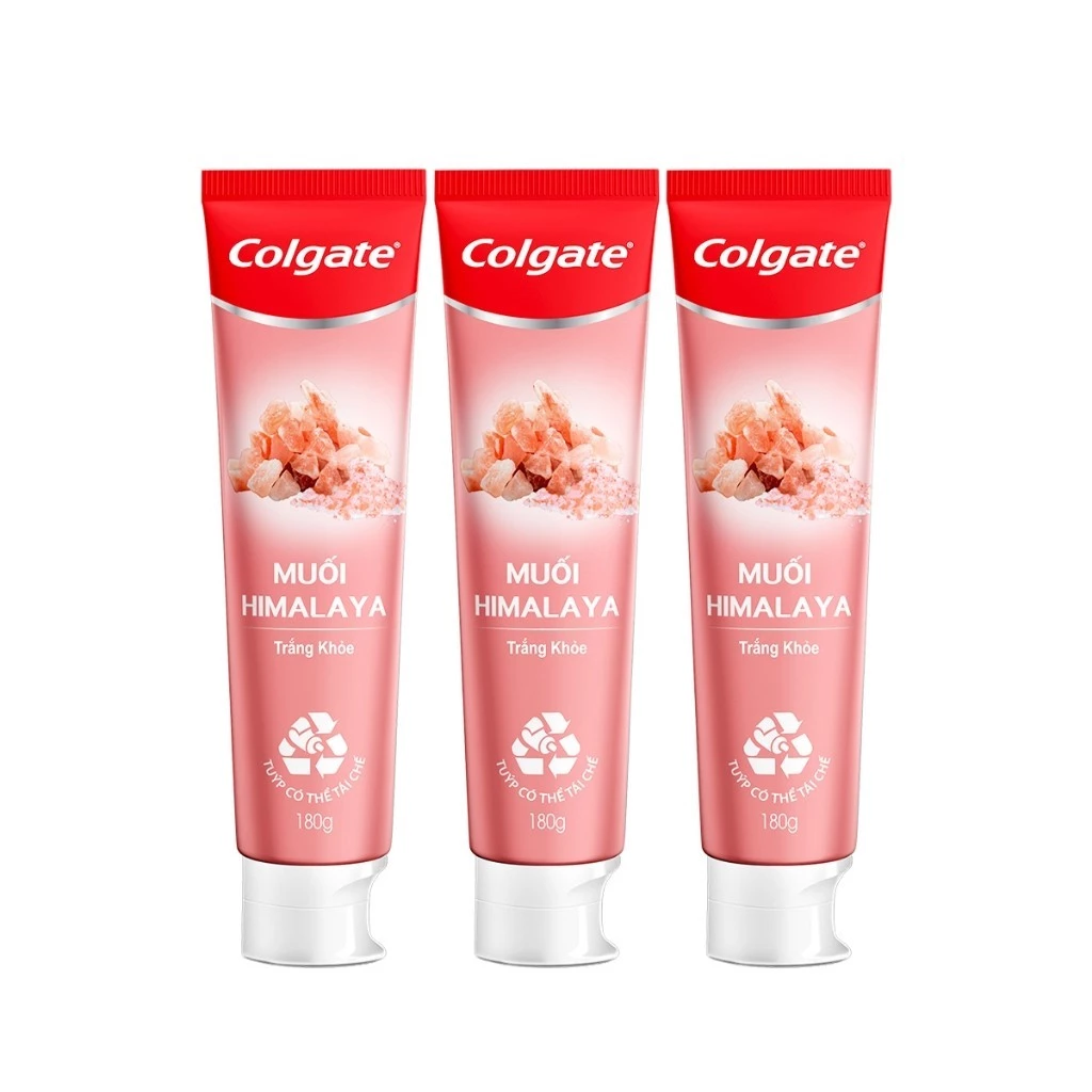 Bộ 3 Kem đánh răng Colgate thiên nhiên từ muối hồng Himalaya cho răng sáng khỏe 180G - 2
