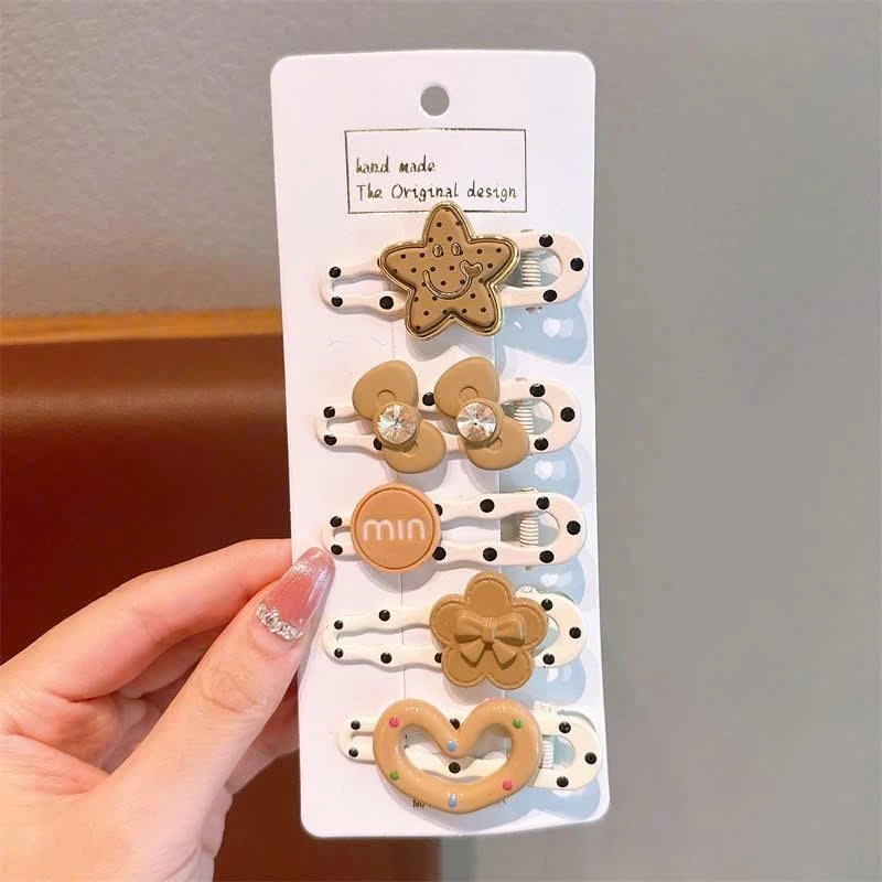 Set 5 Kẹp Tóc Mái Phong Cách Ngọt Ngào Cá Tính - 2