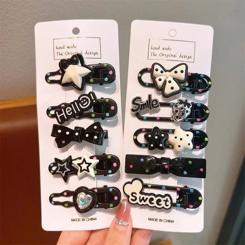 Set 5 Kẹp Tóc Mái Phong Cách Ngọt Ngào Cá Tính - 5