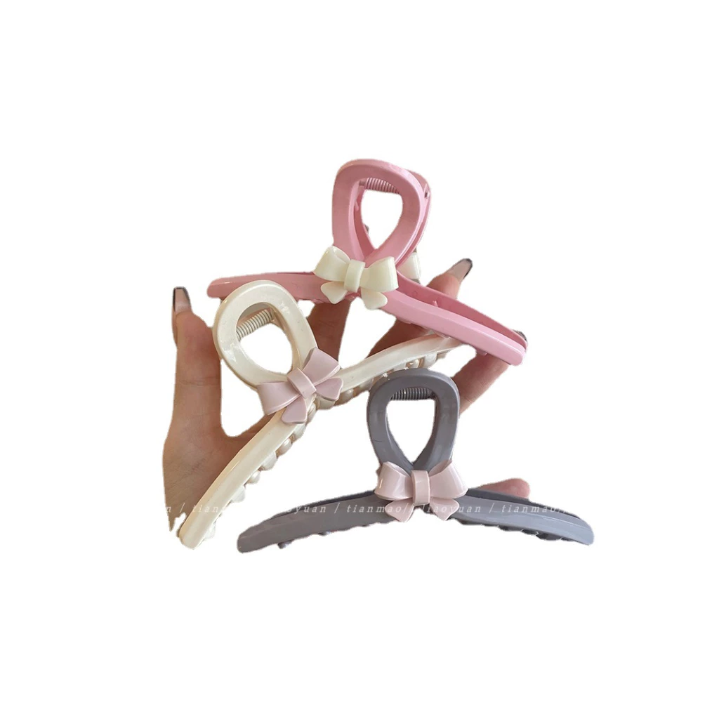 Kẹp Tóc Cỡ Lớn 13cm Gắn Nơ Dễ Thương Phong Cách Hàn Quốc Dành Cho Nữ