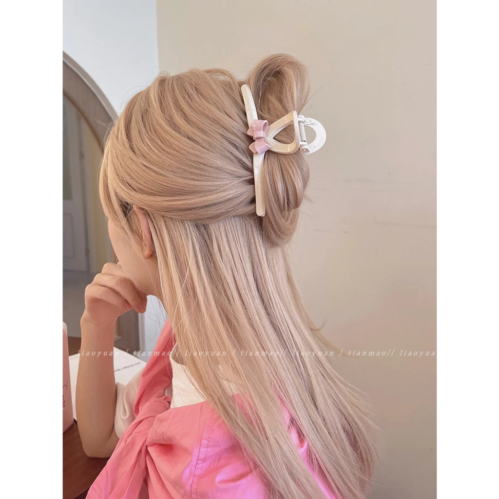 Kẹp Tóc Cỡ Lớn 13cm Gắn Nơ Dễ Thương Phong Cách Hàn Quốc Dành Cho Nữ - 4