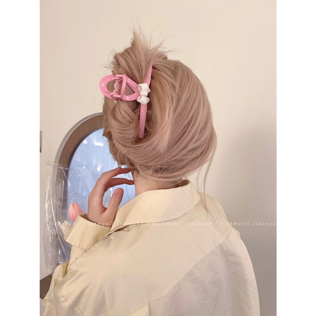 Kẹp Tóc Cỡ Lớn 13cm Gắn Nơ Dễ Thương Phong Cách Hàn Quốc Dành Cho Nữ - 5