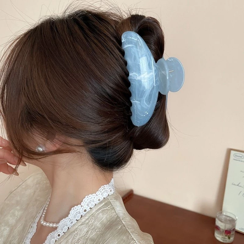 Kẹp tóc may mắn Chines Kẹp tóc hình vỏ Kẹp Barrettes Phụ kiện - 2