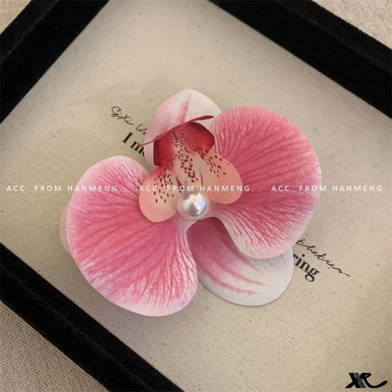 Kẹp tóc hoa lan lassy kẹp lan hồ điệp cao cấp dễ thương cho nàng - 3