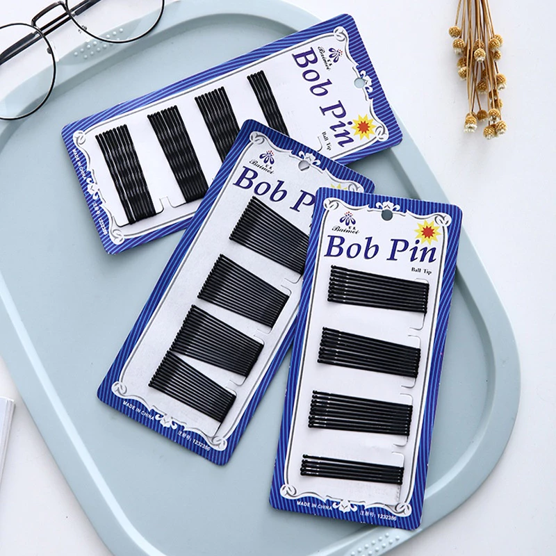 🌈Patrackiy✨Set 60 kẹp tăm tiện dụng, Bộ kẹp tóc,Set 60 Kẹp Tăm Màu Đen Tiện Lợi Cho Nữ