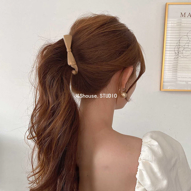 Kf820 Hàn Quốc đơn giản kích thước nhỏ màu sắc tươi sáng hình nơ chuối kẹp đuôi ngựa kẹp phụ kiện phụ nữ - 2