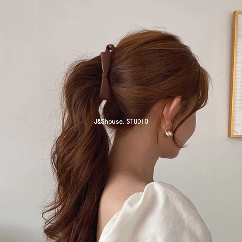 Kf820 Hàn Quốc đơn giản kích thước nhỏ màu sắc tươi sáng hình nơ chuối kẹp đuôi ngựa kẹp phụ kiện phụ nữ - 3