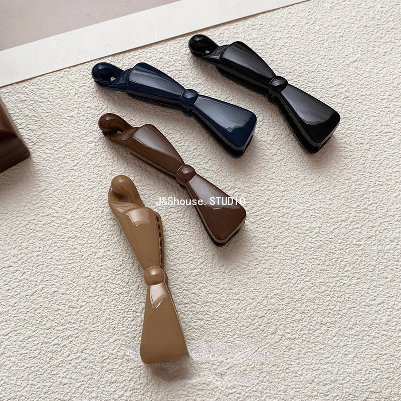 Kf820 Hàn Quốc đơn giản kích thước nhỏ màu sắc tươi sáng hình nơ chuối kẹp đuôi ngựa kẹp phụ kiện phụ nữ - 5