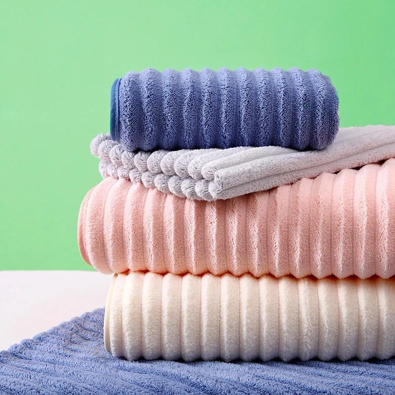 KHĂN TẮM SÓNG NƯỚC , Khăn tắm to, khăn choàng tắm, khăn tắm dày thấm hút nước cực tốt dạng sóng mềm mịn 70x140cm - 3