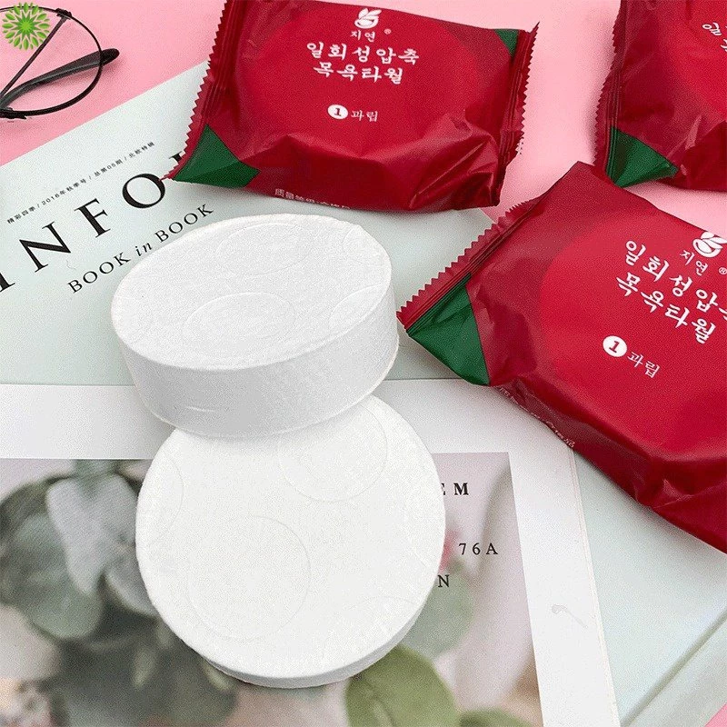 Khăn Tắm Nén Du Lịch Kích Thước 140 x 70cm, Khăn Tắm Dùng 1 Lần Tiện Lợi, Khăn Tắm Nén Khách Sạn, Khăn Tắm Nén Đỏ - 2