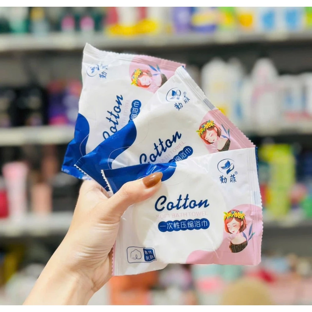Khăn Tắm Nén Du Lịch Kích Thước 140 x 70cm, Khăn Tắm Dùng 1 Lần Tiện Lợi, Khăn Tắm Nén Khách Sạn, Khăn Tắm Nén Cô Gái