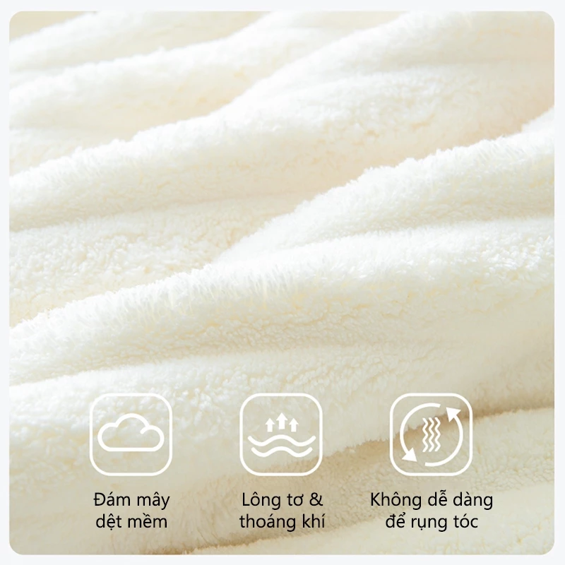 Khăn tắm có thể đeo được cho người lớn Khăn tắm dày San hô Nhung Khăn tắm Khăn sọc Bộ khăn tắm bọc khăn tắm - 3