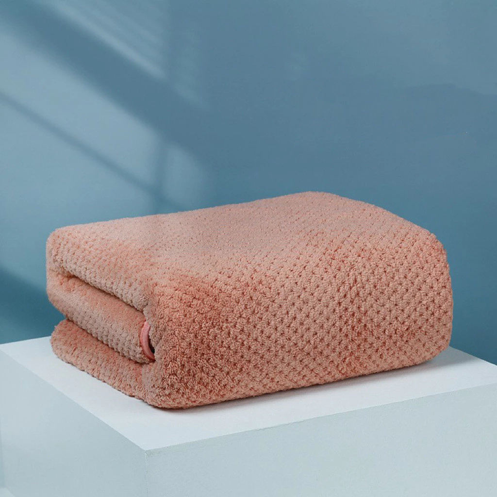 Khăn tắm lông cừu san hô Lưới dứa Khăn tắm lớn Khăn tắm dày Khăn thấm nước Hộ gia đình Người lớn Khăn tắm tắm tắm Khăn tắm thấm tắm - 5