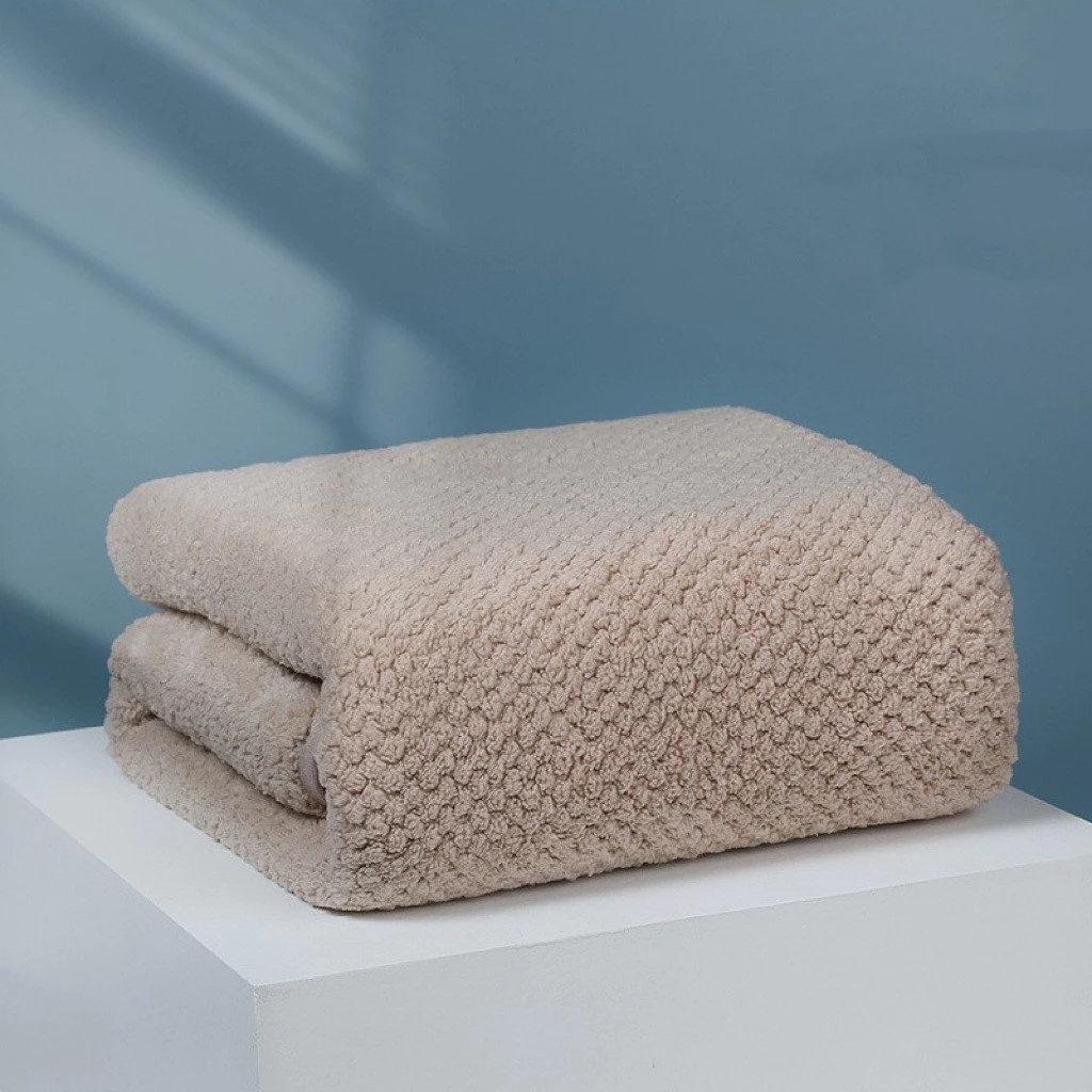 Khăn tắm lông cừu san hô Lưới dứa Khăn tắm lớn Khăn tắm dày Khăn thấm nước Hộ gia đình Người lớn Khăn tắm tắm tắm Khăn tắm thấm tắm - 6