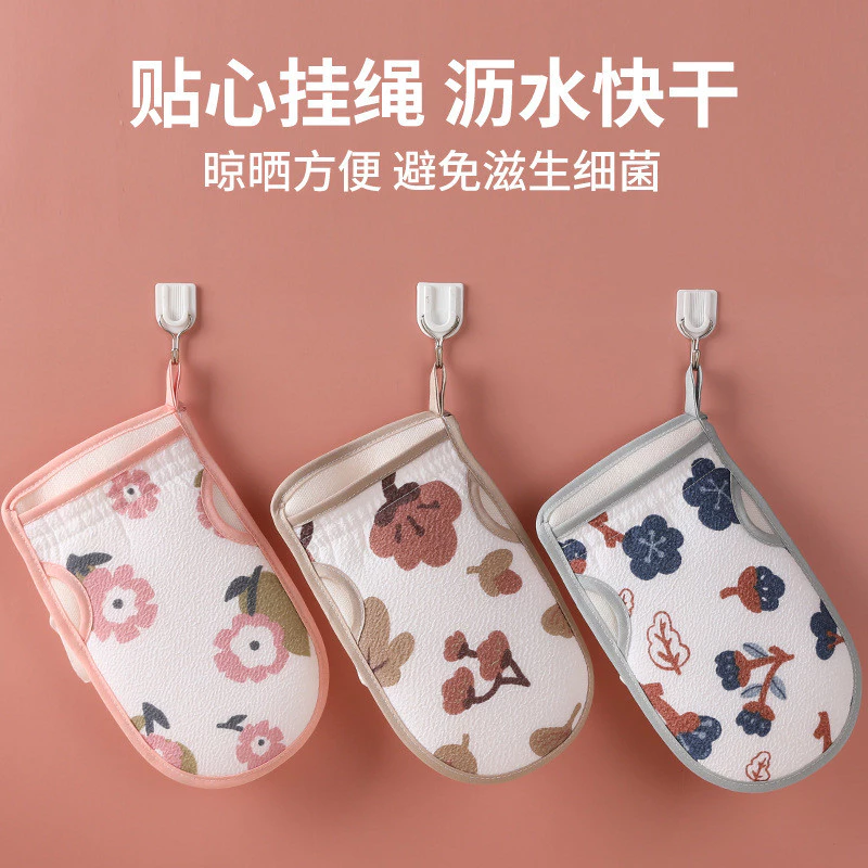 Bàn chải tắm, chà để cọ xát lưng Dụng cụ tiện dụng Bàn chải mặt sau Chà dụng cụ tiện dụng Khăn tắm hai trong một Kéo lại Dải chà xát Khăn tắm Dụng cụ tiện dụng, Bàn chải mặt sau, chà vào khăn tắm Khăn tắm Khăn tắm Graceful Bàn chải tắm dài chuyên dụng lưn - 3