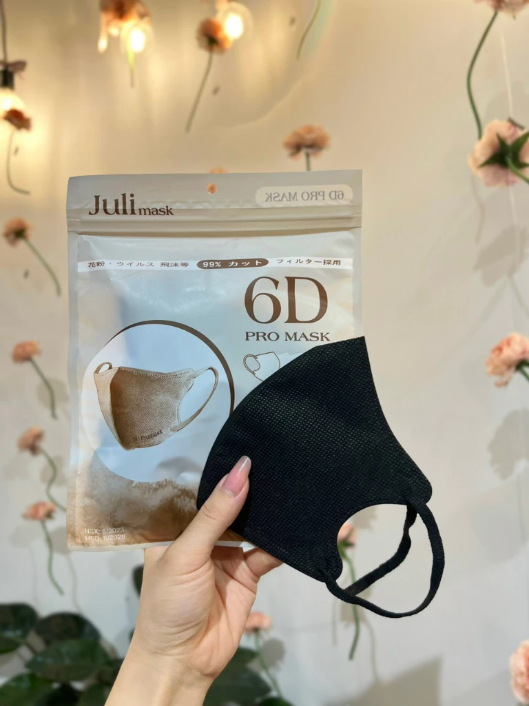 Mua 100 tặng 20 chiếc Khẩu trang 6D JULI Mask 3 lớp kháng khuẩn mẫu form rộng chắn nắng tốt - 4
