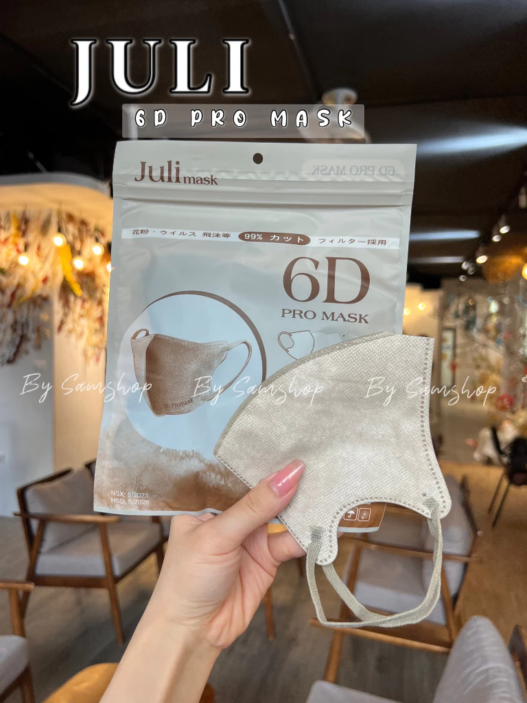 Mua 100 tặng 20 chiếc Khẩu trang 6D JULI Mask 3 lớp kháng khuẩn mẫu form rộng chắn nắng tốt - 5