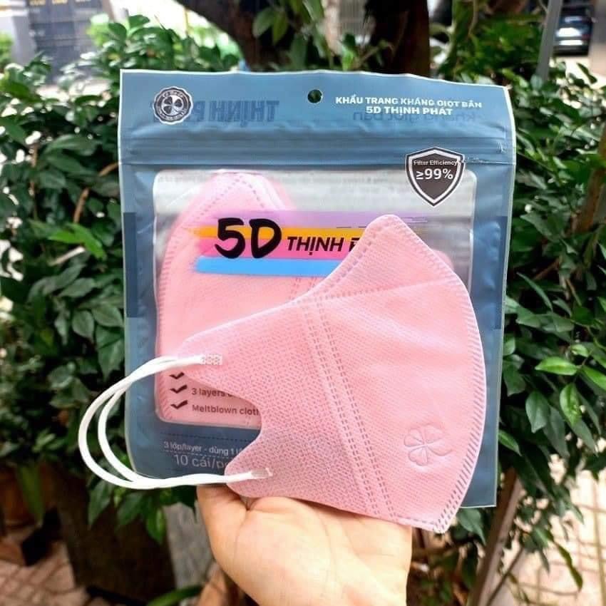 Khẩu trang 5D kháng khuẩn thùng 100 chiếc dùng 1 lần thịnh phát - 4