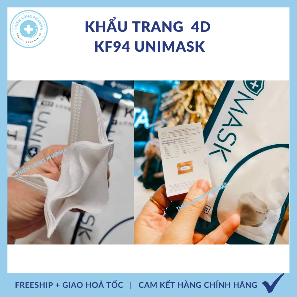 [SET 50 CÁI] Khẩu trang KF94 UNI MASK 4 lớp kháng khuẩn, kiểu dáng 4D Hàn Quốc hàng chính hãng chống bụi mịn - 5