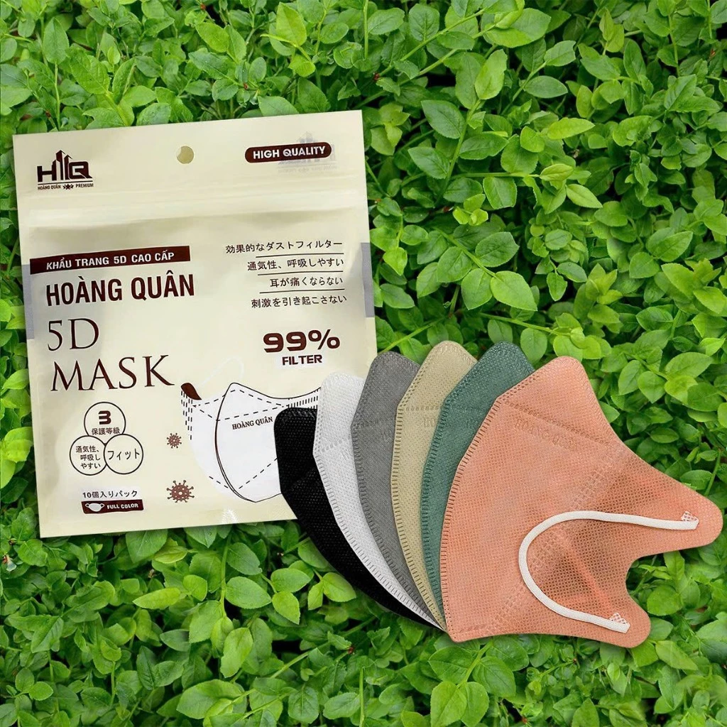 Khẩu Trang [ Thùng 700 Cái ] 5D Hoàng Quân Kháng Giọt , Bụi , Tia UV 3 Lớp Hàng Chính Hãng - 3