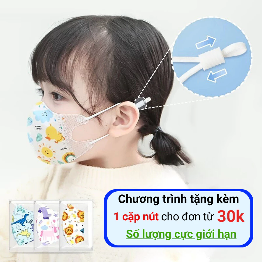 (Combo 100 cái) Khẩu trang 5D cho bé, thoáng mát, đa dạng mẫu mã cho trẻ em từ 0-2tuổi, 2-5tuổi, 4-8 tuổi - 2