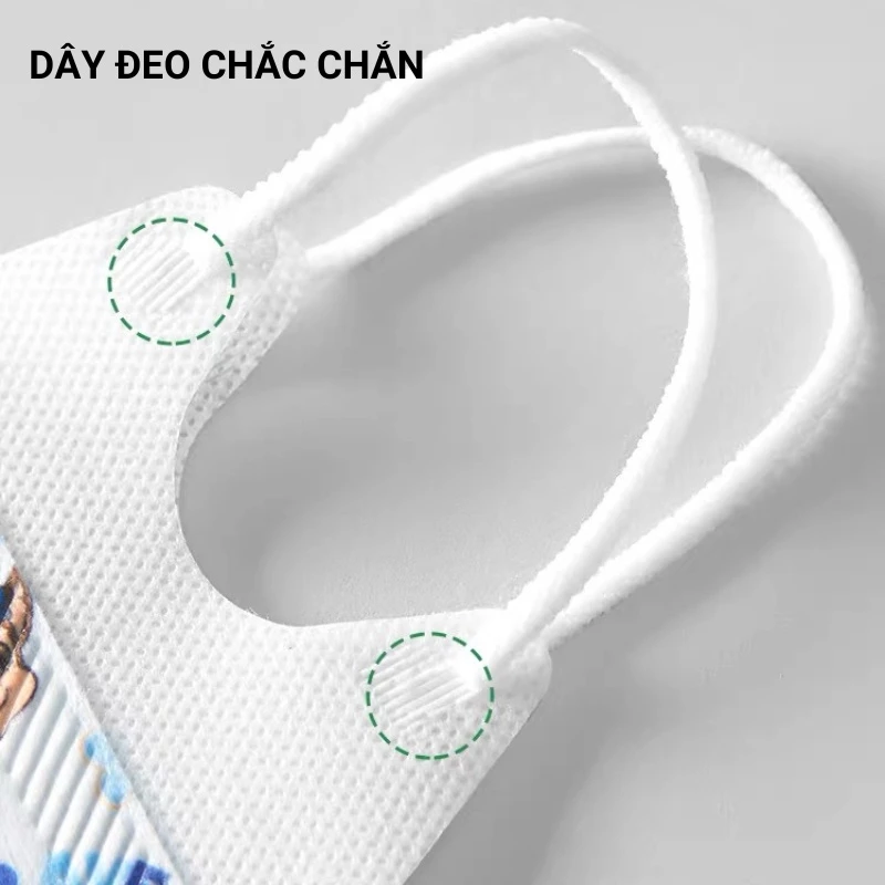 Set 50cái khẩu trang y tế trẻ em 5D in hình họa tiết cho bé từ 0 - 2 tuổi , 3 - 6 tuổi - 5