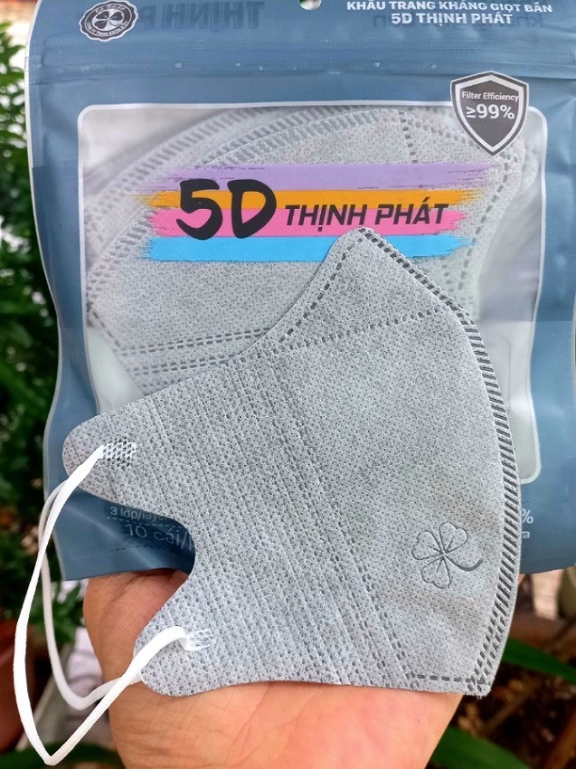 Khẩu trang 5d Chính Hãng Công Ty Thịnh Phát 3 lớp kháng khuẩn [SHIP 2H HOẢ TỐC HCM]