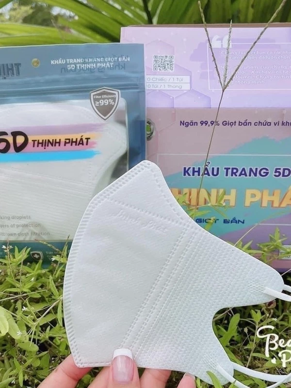Khẩu trang 5d Chính Hãng Công Ty Thịnh Phát 3 lớp kháng khuẩn [SHIP 2H HOẢ TỐC HCM] - 3