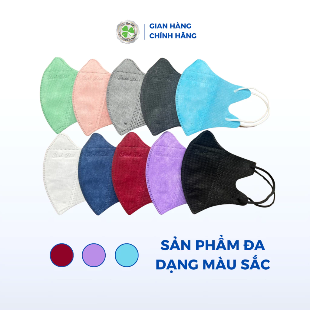 200 chiếc khẩu trang Thịnh Phát 5D 3 lớp kháng khuẩn chống bụi mịn chống nắng hiệu quả Cỏ Ba Lá - 2