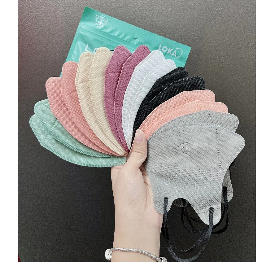 Thùng 200 Chiếc Khẩu Trang 5D Mask LOKA 3 Lớp Kháng Khuẩn Hàng Chính Hãng Công Ty, Nhiều Màu Đẹp, Túi Zíp - 2