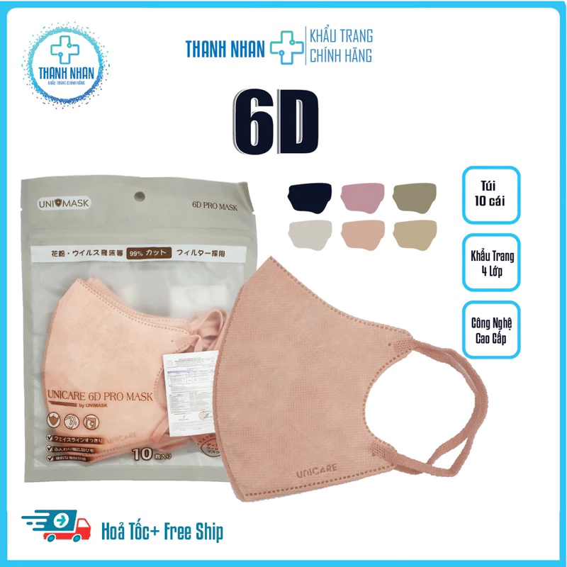 [Combo 50 Cái] Khẩu trang 6D Mask Airfit, khẩu trang 3 lớp kháng khuẩn, phiên bản cao cấp hàng chính hãng. - 4