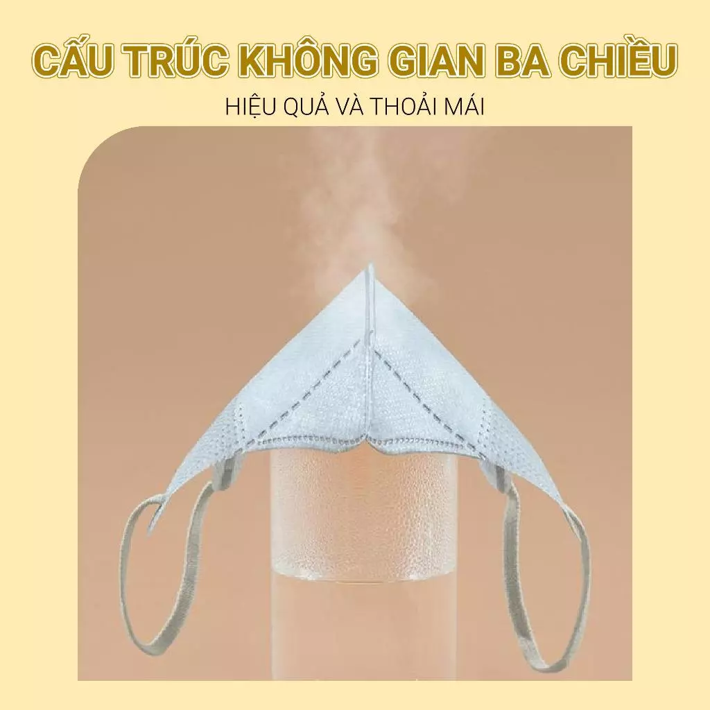 Khẩu Trang 4 Lớp 4D KF94, Thùng 300 cái chính hãng BÔNG SEN VÀNG có giấy kháng khuẩn,chống UV - 5