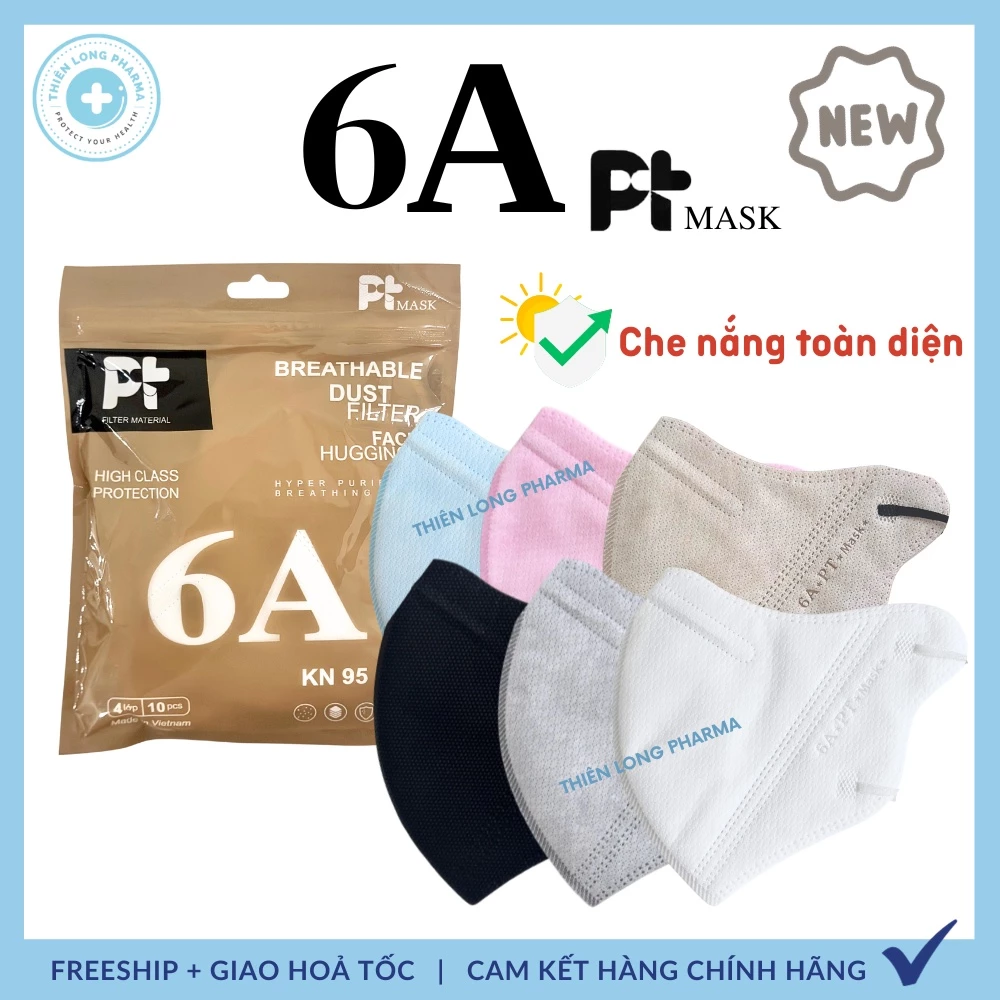 [SET 100 Chiếc] Khẩu trang 6A PT chống nắng 4 lớp kháng khuẩn kiểu dáng thời trang