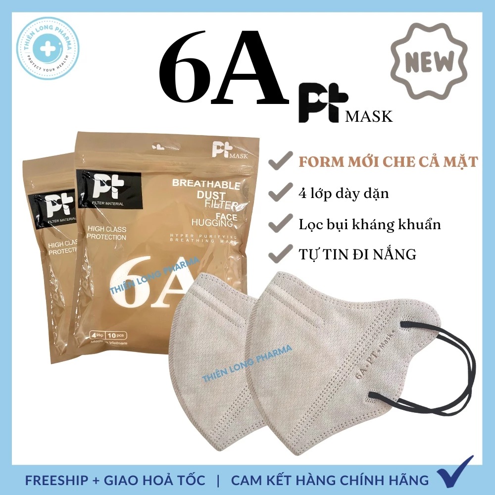 [SET 100 Chiếc] Khẩu trang 6A PT chống nắng 4 lớp kháng khuẩn kiểu dáng thời trang - 4