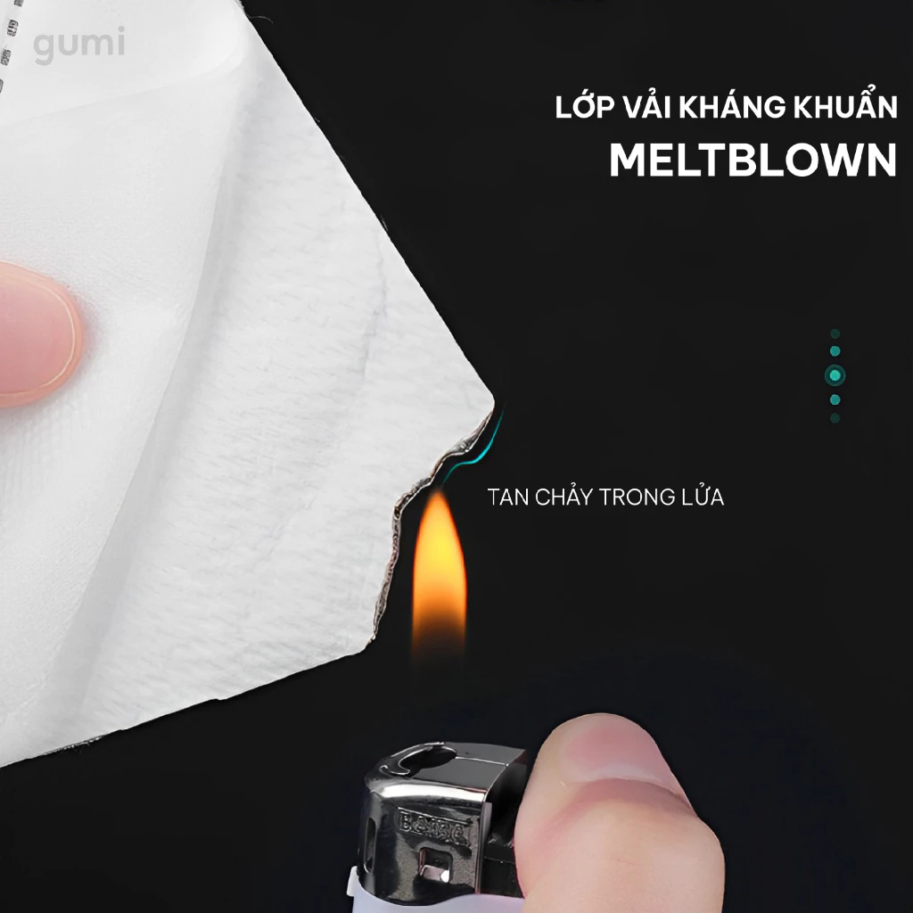 [200 CHIẾC] Khẩu trang 5D Gumi 3 lớp mask kháng khuẩn lọc bụi PM 2.5 - 3