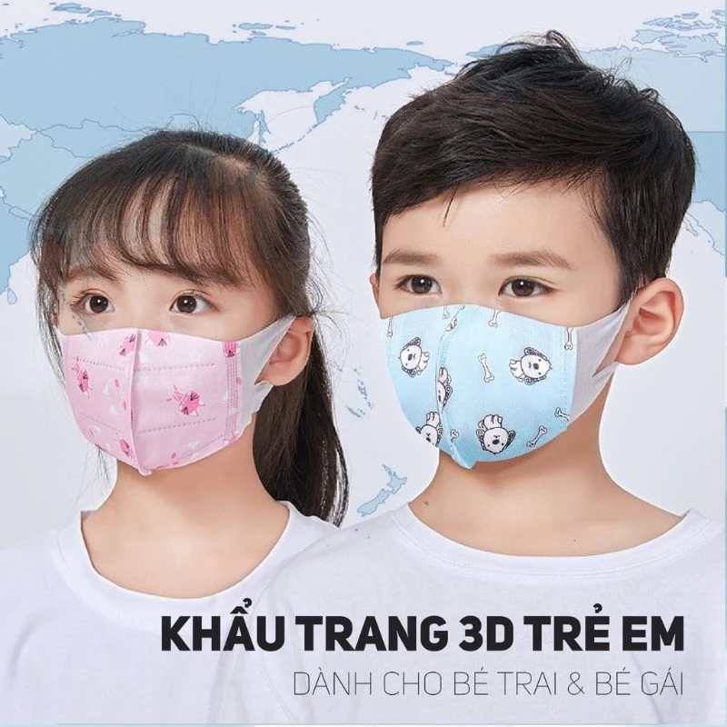 [Set 100 chiếc] Khẩu Trang 5D Mask Kids trẻ em- Khẩu trang 5D trẻ em 0-10 tuổi - 3