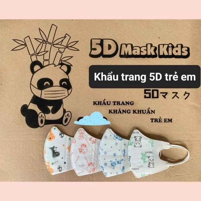 [Set 100 chiếc] Khẩu Trang 5D Mask Kids trẻ em- Khẩu trang 5D trẻ em 0-10 tuổi - 5