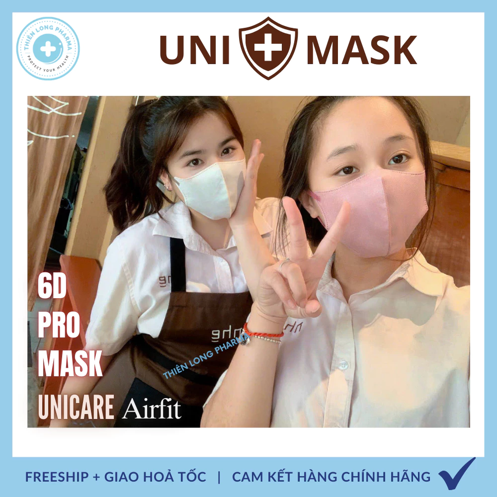 [COMBO 200 Chiếc] Khẩu trang 6D UNICARE Pro Mask Airfit 3 lớp kháng khuẩn kiểu dáng thời trang - 5