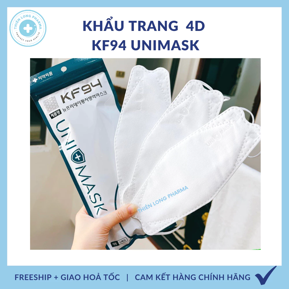 [Thùng 300 Cái] Khẩu trang 4 Lớp KF94 UNI MASK Chống Bụi Mịn, Kháng khuẩn hàng Cao Cấp Chính Hãng - 2