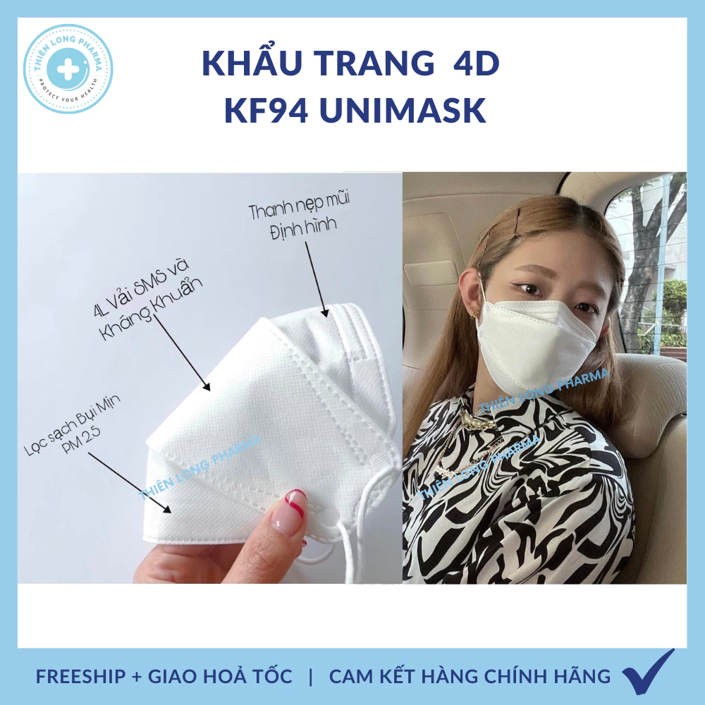 [Thùng 300 Cái] Khẩu trang 4 Lớp KF94 UNI MASK Chống Bụi Mịn, Kháng khuẩn hàng Cao Cấp Chính Hãng - 3