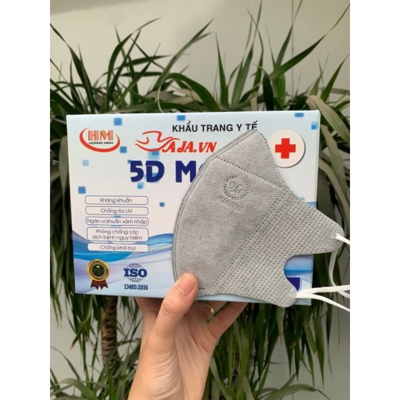 [Giá sỉ 100 cái] Khẩu trang 5D HOÀNG MINH 5D HM 5D AJA chính hãng dày xịn chống bụi kháng khuẩn - 2