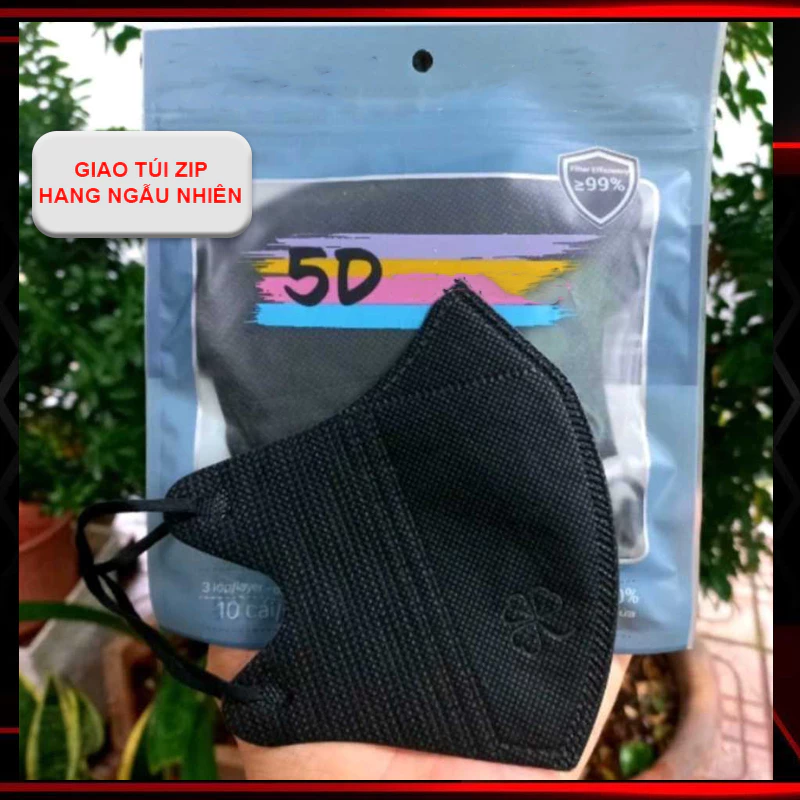 [ Combo 10 Túi 100 Cái ] Khẩu Trang 5D 3 Lớp Người Lớn Chống Giọt Bắn Chống Bụi Chống Tia UV - 2