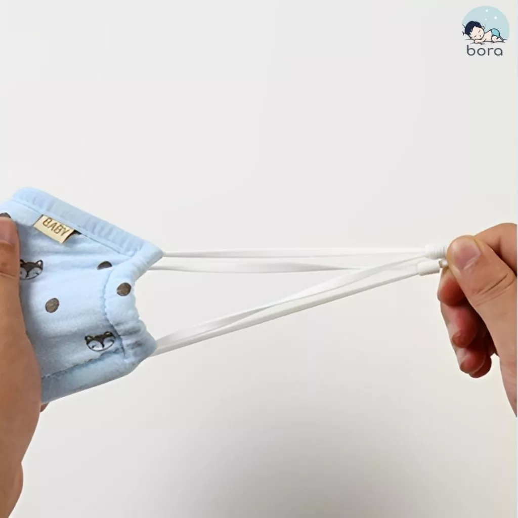 Khẩu trang cho bé 3D với 4 lớp chống bụi Có nút chỉnh quai đeo - 3