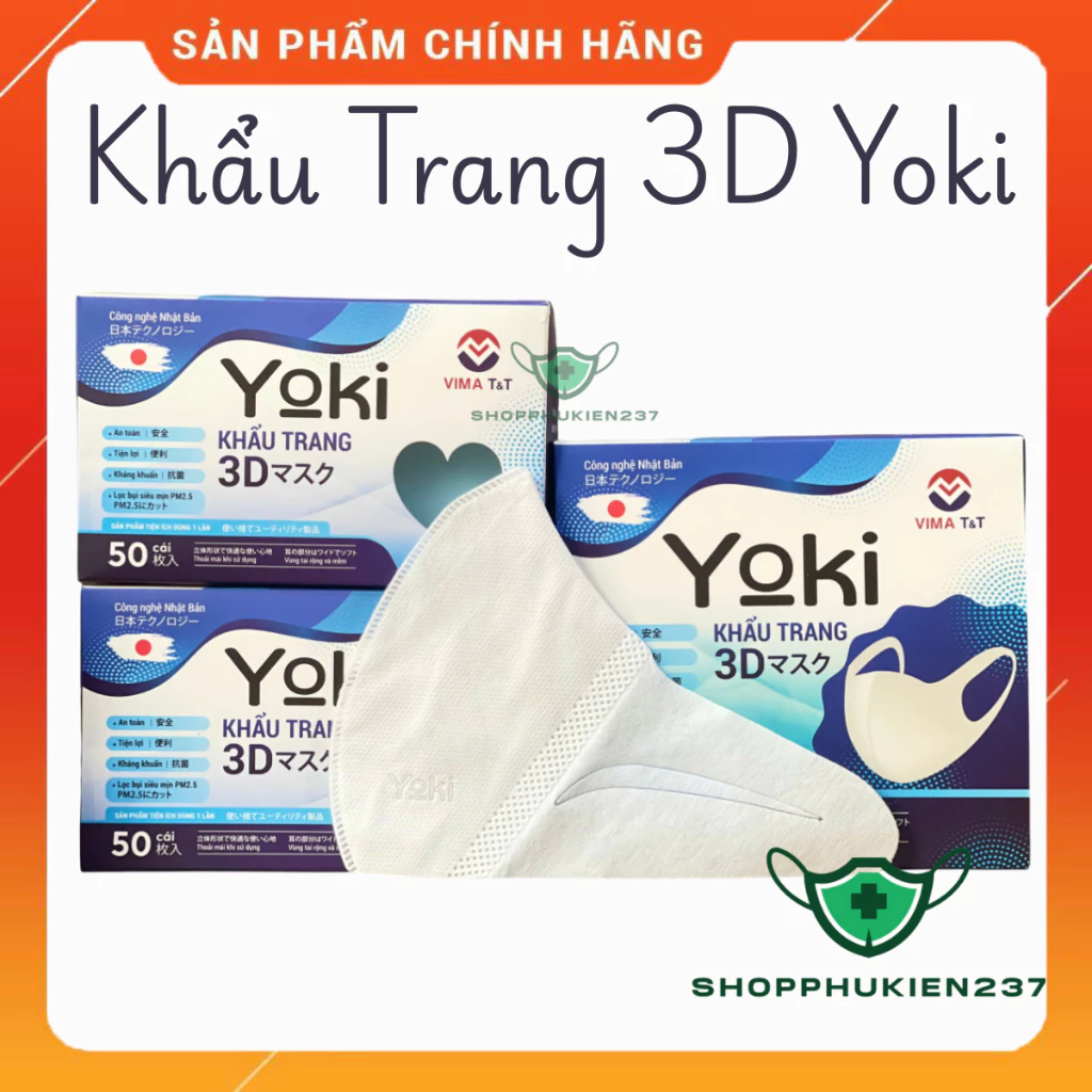 Khẩu trang 3d công nghệ dập nhật bản hộp 50 cái và hộp 100 cái - 2