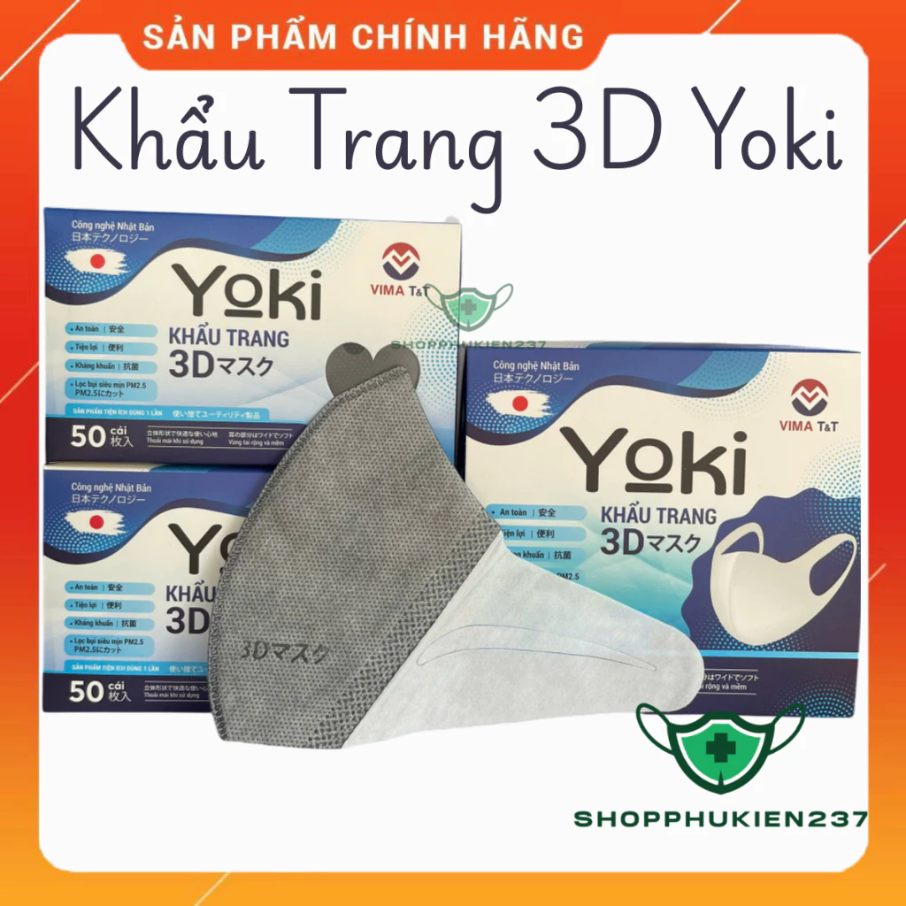 Khẩu trang 3d công nghệ dập nhật bản hộp 50 cái và hộp 100 cái - 3