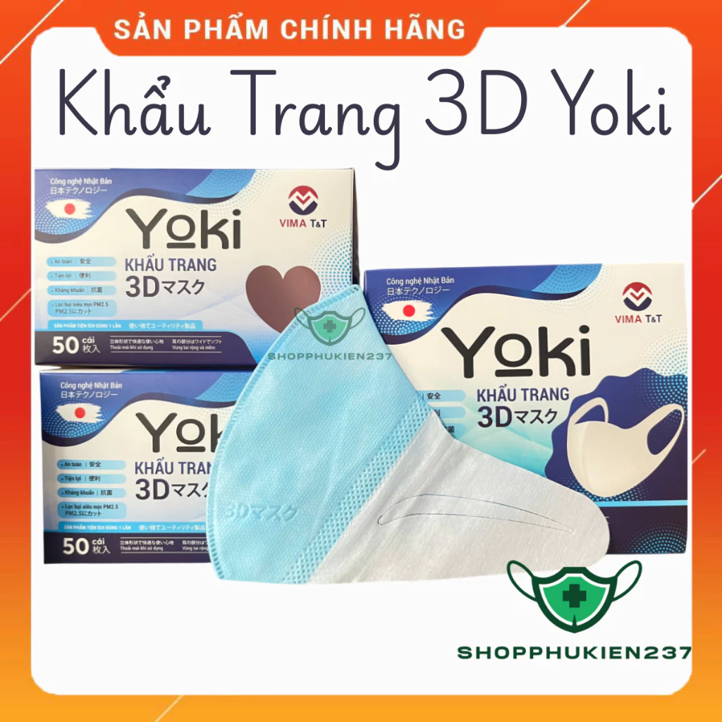 Khẩu trang 3d công nghệ dập nhật bản hộp 50 cái và hộp 100 cái - 4