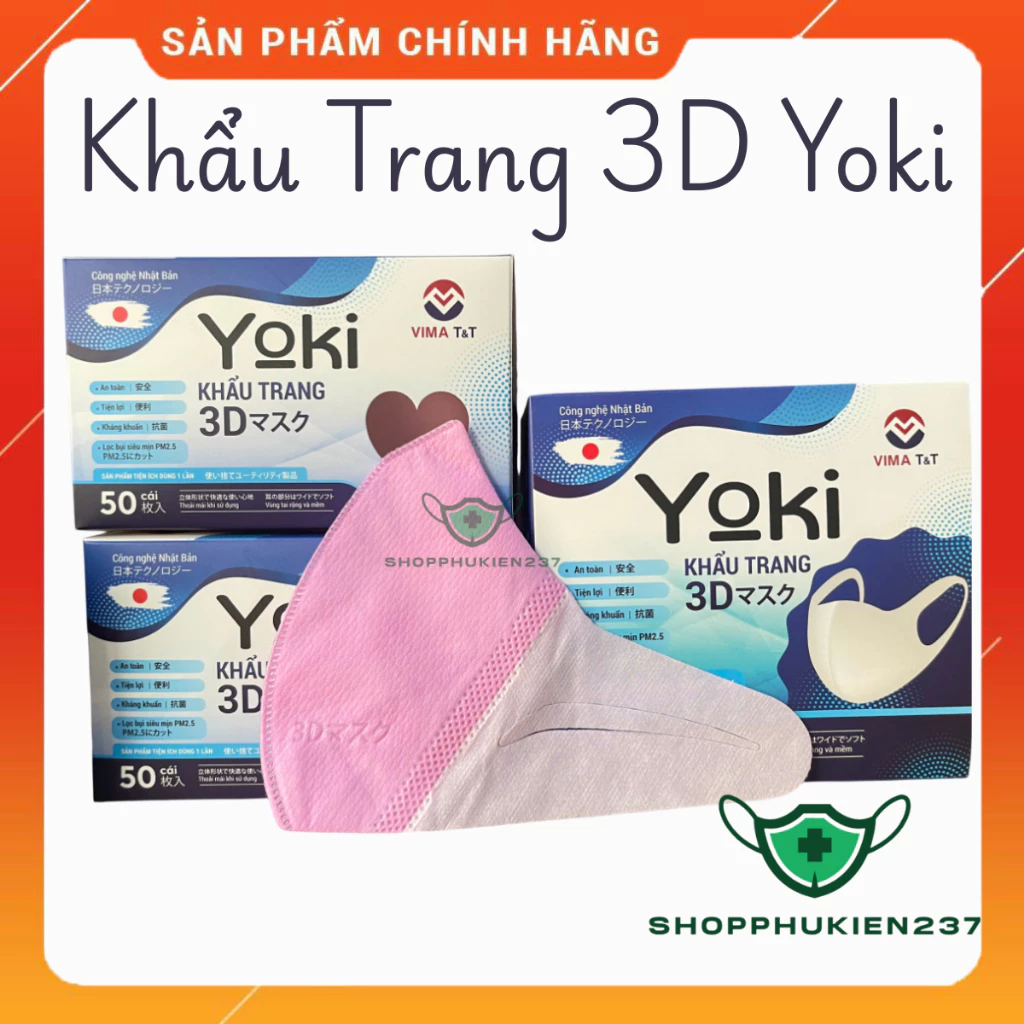 Khẩu trang 3d công nghệ dập nhật bản hộp 50 cái và hộp 100 cái - 6