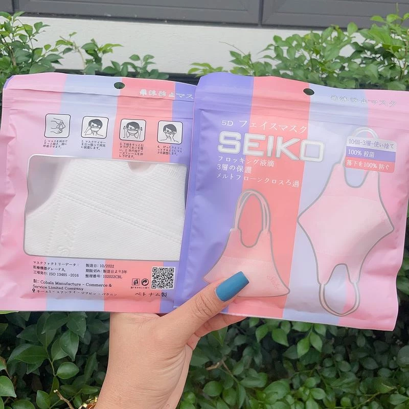 Khẩu Trang 5D SEIKO Thùng 100 Chiếc Người Lớn Dành Cho Mặt To Và Vừa 3 Lớp Kháng Khuẩn - 2