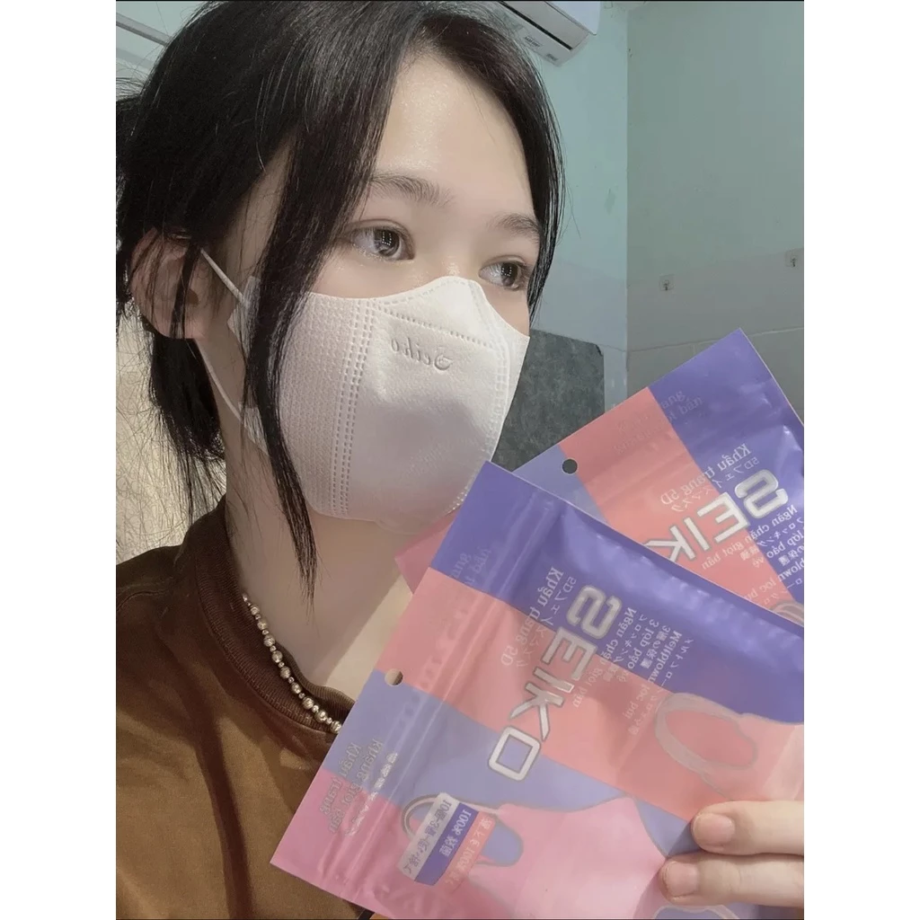 Khẩu Trang 5D SEIKO Thùng 100 Chiếc Người Lớn Dành Cho Mặt To Và Vừa 3 Lớp Kháng Khuẩn - 3