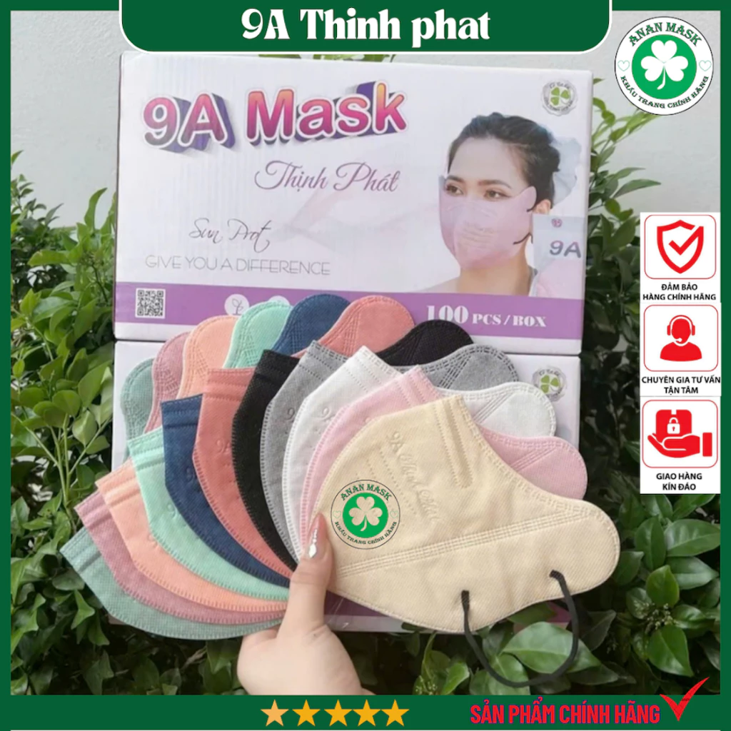 [Set 100 Chiếc] Khẩu Trang 9A THỊNH PHÁT Chống Nắng 5 Lớp, Che Toàn Mặt Ngăn Ngừa Khói Bụi, Tia UV - 5